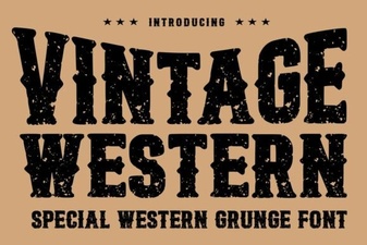 Authentic Vintage Western Fonts for Design & Craft