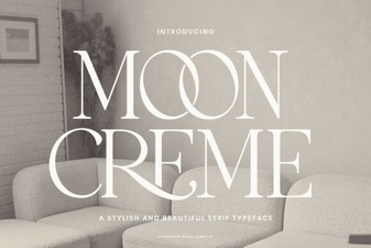 Moon Creme Font: Design Projects & Download